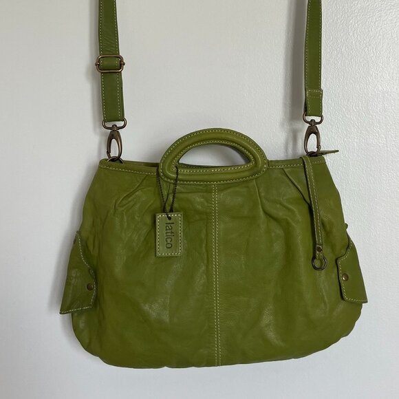 latico NJ USA Soft Leather Green Handbag - Picture 1 of 16